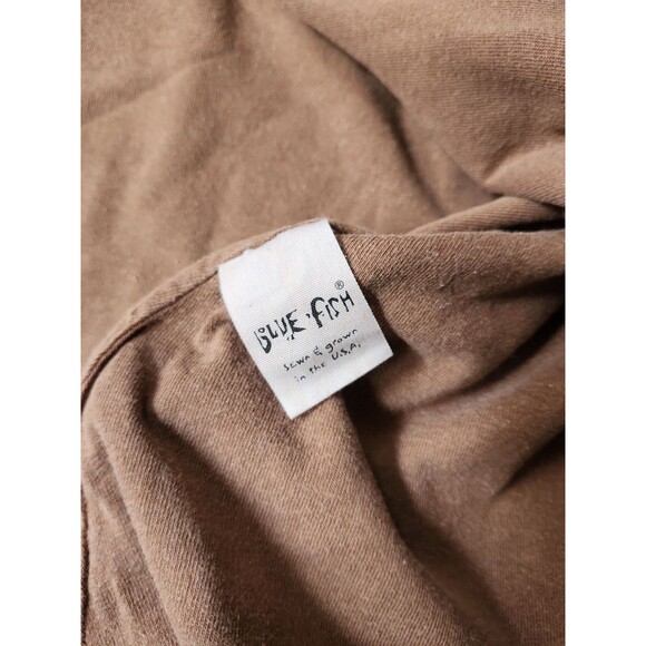 Blue Fish Vintage 90s Organic Cotton Relaxed Lagenlook Vest Boho Women's Brown - Picture 5 of 9